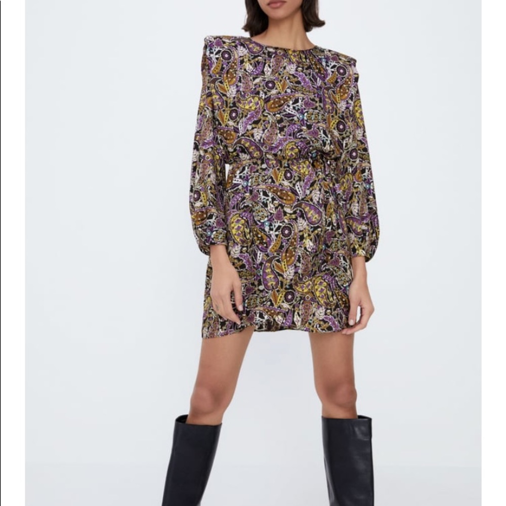 Printed mini dress multicolored XS
